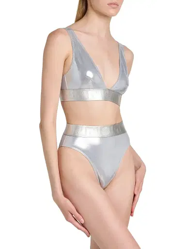 Versace Women's Laminated Metallic Bikini Top | Thumbnail 4 Versace Women's Laminated Metallic Bikini Top | Thumbnail 4