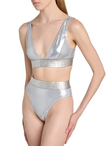 Versace Women's Laminated Metallic Bikini Top | Thumbnail 6 Versace Women's Laminated Metallic Bikini Top | Thumbnail 6