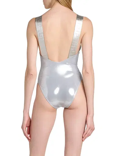 Versace Women's Laminated Metallic One-Piece Swimsuit - Silver - Size Small | Thumbnail 5 Versace Women's Laminated Metallic One-Piece Swimsuit - Silver - Size Small | Thumbnail 5