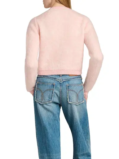 Versace Women's Brushed Barocco Jacquard Cardigan - Rose Quartz | Thumbnail 5 Versace Women's Brushed Barocco Jacquard Cardigan - Rose Quartz | Thumbnail 5