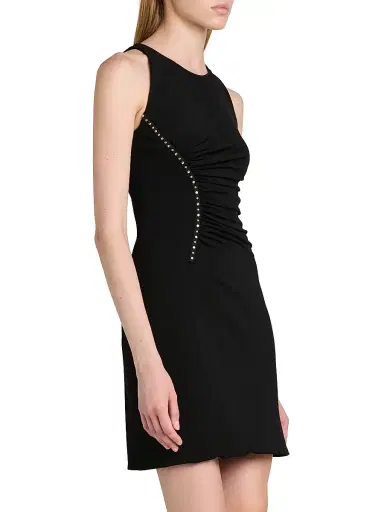 Versace Women's Stretch Crêpe Embellished Minidress | Thumbnail 4 Versace Women's Stretch Crêpe Embellished Minidress | Thumbnail 4