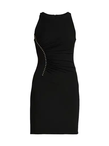 Versace Women's Stretch Crêpe Embellished Minidress | Thumbnail 1 Versace Women's Stretch Crêpe Embellished Minidress | Thumbnail 1