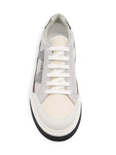 Ferragamo Men's Cassina Gancini Leather Low-Top Sneakers - Bianco - Size 13 | Thumbnail 5 Ferragamo Men's Cassina Gancini Leather Low-Top Sneakers - Bianco - Size 13 | Thumbnail 5