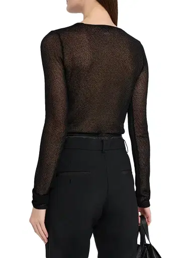 Golden Goose Women's Journey Nella Slim Semi-Sheer Top | Thumbnail 4 Golden Goose Women's Journey Nella Slim Semi-Sheer Top | Thumbnail 4