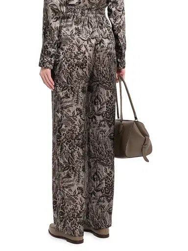 Golden Goose Women's Golden Floral Twill Pants - Grey - Size 10 | Thumbnail 4 Golden Goose Women's Golden Floral Twill Pants - Grey - Size 10 | Thumbnail 4
