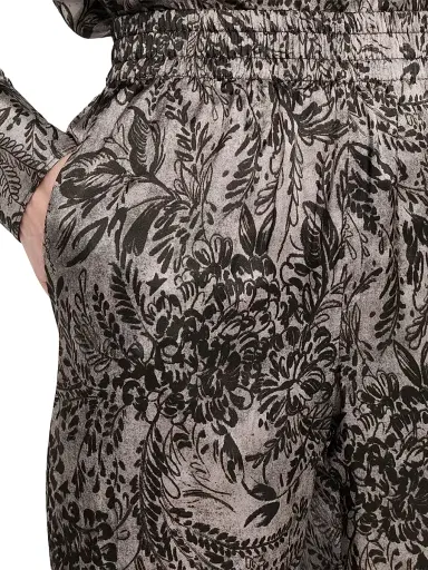 Golden Goose Women's Golden Floral Twill Pants - Grey - Size 10 | Thumbnail 5 Golden Goose Women's Golden Floral Twill Pants - Grey - Size 10 | Thumbnail 5