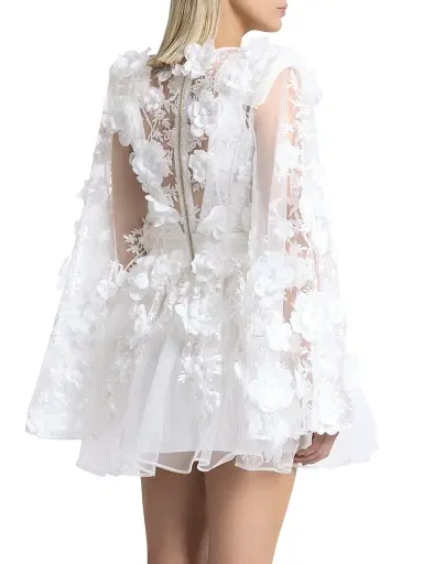 Zhivago Women's Isadora Floral Applique Minidress - White - Size 8 | Thumbnail 5 Zhivago Women's Isadora Floral Applique Minidress - White - Size 8 | Thumbnail 5