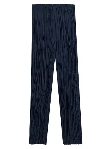 Significant Other Women's Lilian Pleated Satin Straight-Leg Pants - Midnight | Thumbnail 1 Significant Other Women's Lilian Pleated Satin Straight-Leg Pants - Midnight | Thumbnail 1