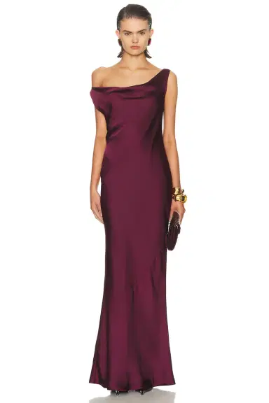 Norma Kamali Drop Shoulder Maria Gown | Thumbnail 1 Norma Kamali Drop Shoulder Maria Gown | Thumbnail 1