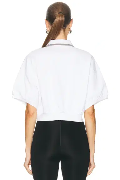 Alexander Wang Relaxed Cropped Cinched Polo Top | Thumbnail 3 Alexander Wang Relaxed Cropped Cinched Polo Top | Thumbnail 3