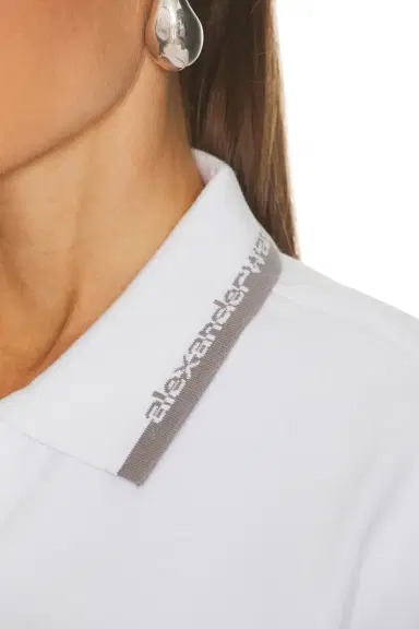 Alexander Wang Relaxed Cropped Cinched Polo Top | Thumbnail 5 Alexander Wang Relaxed Cropped Cinched Polo Top | Thumbnail 5