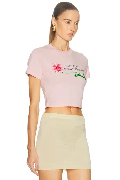 Casablanca Cropped Baby Tee | Thumbnail 2 Casablanca Cropped Baby Tee | Thumbnail 2