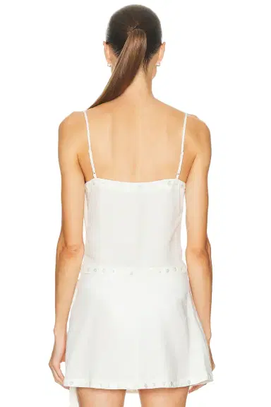 Staud Kirra Linen Tank Top | Thumbnail 3 Staud Kirra Linen Tank Top | Thumbnail 3