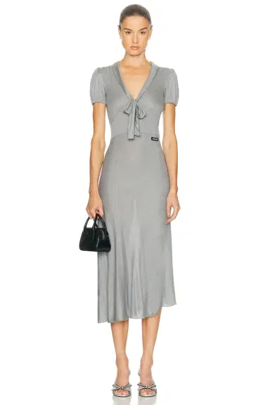 Miu Miu Jersey Seta Dress | Thumbnail 1 Miu Miu Jersey Seta Dress | Thumbnail 1