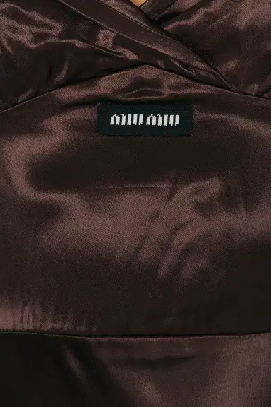 Miu Miu Satin Dress | Thumbnail 4 Miu Miu Satin Dress | Thumbnail 4