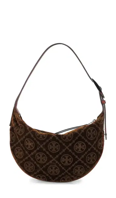 Tory Burch T Monogram Flocked Small Balloon Bag | Thumbnail 2 Tory Burch T Monogram Flocked Small Balloon Bag | Thumbnail 2