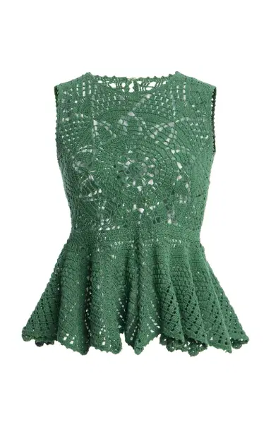 Ulla Johnson Cora Hand-Crocheted Cotton Peplum Top | Thumbnail 5 Ulla Johnson Cora Hand-Crocheted Cotton Peplum Top | Thumbnail 5