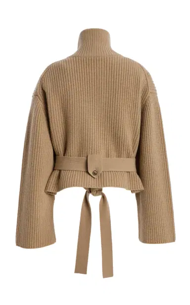 Brandon Maxwell The Neal Belted Recycled-Cashmere-Blend Sweater | Thumbnail 5 Brandon Maxwell The Neal Belted Recycled-Cashmere-Blend Sweater | Thumbnail 5