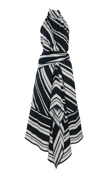 Brandon Maxwell The Marin Striped Midi Dress | Thumbnail 6 Brandon Maxwell The Marin Striped Midi Dress | Thumbnail 6