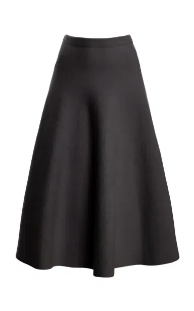 Brandon Maxwell The Miller Structured Virgin-Wool Midi Skirt | Thumbnail 1 Brandon Maxwell The Miller Structured Virgin-Wool Midi Skirt | Thumbnail 1