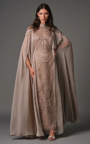 Aquillora Twilight Embellished Chiffon Caftan Dress | Thumbnail 2 Aquillora Twilight Embellished Chiffon Caftan Dress | Thumbnail 2