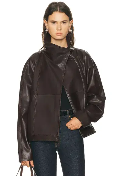 EAVES Mildri Leather Jacket | Thumbnail 3 EAVES Mildri Leather Jacket | Thumbnail 3