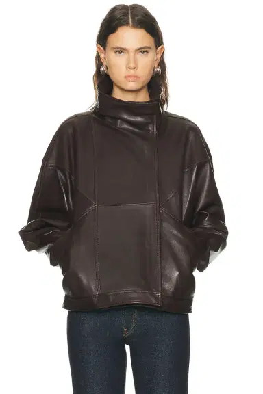EAVES Mildri Leather Jacket | Thumbnail 4 EAVES Mildri Leather Jacket | Thumbnail 4