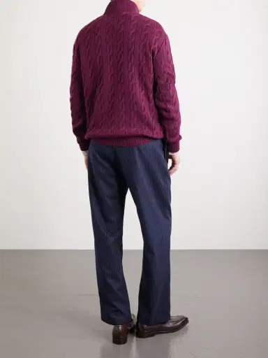 Ralph Lauren Purple Label Cable-Knit Cashmere Sweater - Men | Thumbnail 4 Ralph Lauren Purple Label Cable-Knit Cashmere Sweater - Men | Thumbnail 4