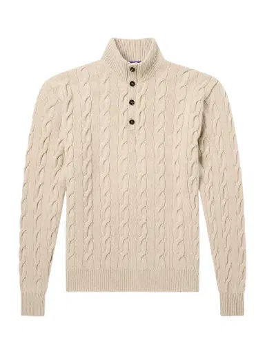 Ralph Lauren Purple Label Cable-Knit Cashmere Sweater - Men | Thumbnail 1 Ralph Lauren Purple Label Cable-Knit Cashmere Sweater - Men | Thumbnail 1