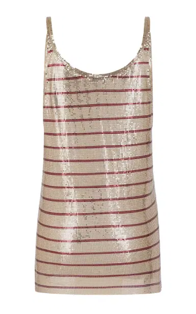 Rabanne Striped Metallic Mesh Tank Top | Thumbnail 5 Rabanne Striped Metallic Mesh Tank Top | Thumbnail 5