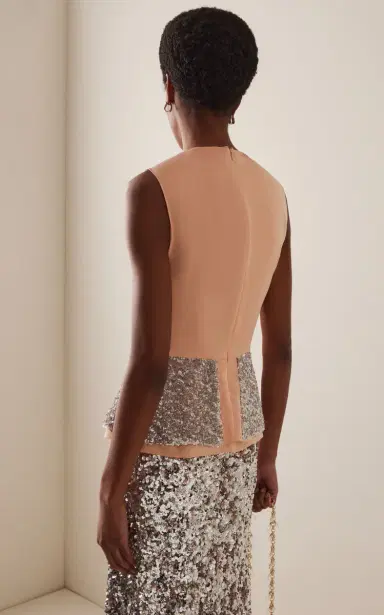 Rabanne Sequined Satin Top | Thumbnail 4 Rabanne Sequined Satin Top | Thumbnail 4