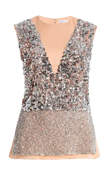 Rabanne Sequined Satin Top | Thumbnail 1 Rabanne Sequined Satin Top | Thumbnail 1