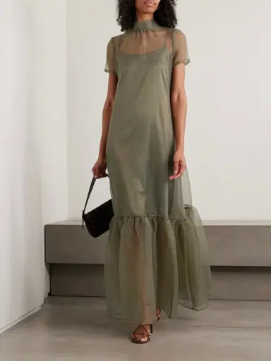 Staud Calluna Ruffled Organza Maxi Dress | Thumbnail 2 Staud Calluna Ruffled Organza Maxi Dress | Thumbnail 2