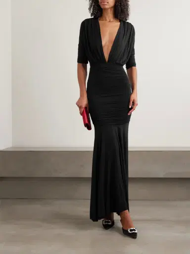Tove Yana Ruched Stretch-jersey Maxi Dress | Thumbnail 2 Tove Yana Ruched Stretch-jersey Maxi Dress | Thumbnail 2