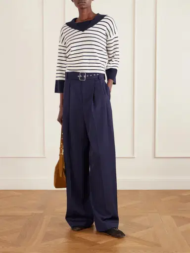 Ralph Lauren Collection Belted Pleated Wool-twill Wide-leg Pants | Thumbnail 2 Ralph Lauren Collection Belted Pleated Wool-twill Wide-leg Pants | Thumbnail 2