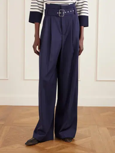 Ralph Lauren Collection Belted Pleated Wool-twill Wide-leg Pants | Thumbnail 3 Ralph Lauren Collection Belted Pleated Wool-twill Wide-leg Pants | Thumbnail 3