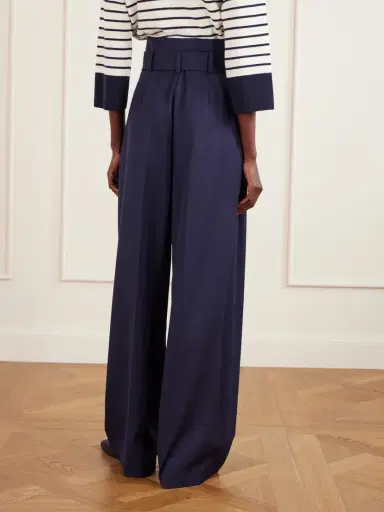 Ralph Lauren Collection Belted Pleated Wool-twill Wide-leg Pants | Thumbnail 4 Ralph Lauren Collection Belted Pleated Wool-twill Wide-leg Pants | Thumbnail 4