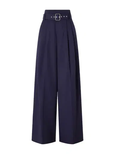 Ralph Lauren Collection Belted Pleated Wool-twill Wide-leg Pants | Thumbnail 1 Ralph Lauren Collection Belted Pleated Wool-twill Wide-leg Pants | Thumbnail 1