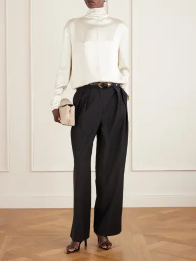 TOTEME Satin Turtleneck Blouse | Thumbnail 2 TOTEME Satin Turtleneck Blouse | Thumbnail 2