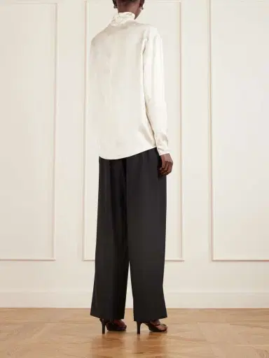 TOTEME Satin Turtleneck Blouse | Thumbnail 4 TOTEME Satin Turtleneck Blouse | Thumbnail 4