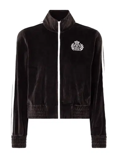 Sporty & Rich Elio Embroidered Cotton-velour Track Jacket | Thumbnail 1 Sporty & Rich Elio Embroidered Cotton-velour Track Jacket | Thumbnail 1