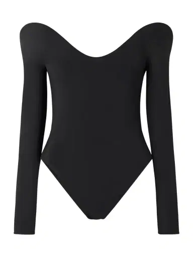 Alaïa Open-back Padded Jersey Bodysuit | Thumbnail 1 Alaïa Open-back Padded Jersey Bodysuit | Thumbnail 1