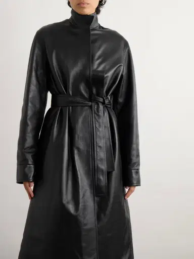 Alaïa Shearling-trimmed Leather Coat | Thumbnail 5 Alaïa Shearling-trimmed Leather Coat | Thumbnail 5
