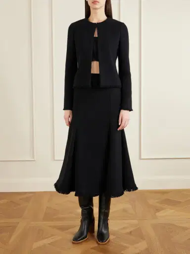 Gabriela Hearst Normand Frayed Wool And Cashmere-blend Jacket | Thumbnail 2 Gabriela Hearst Normand Frayed Wool And Cashmere-blend Jacket | Thumbnail 2