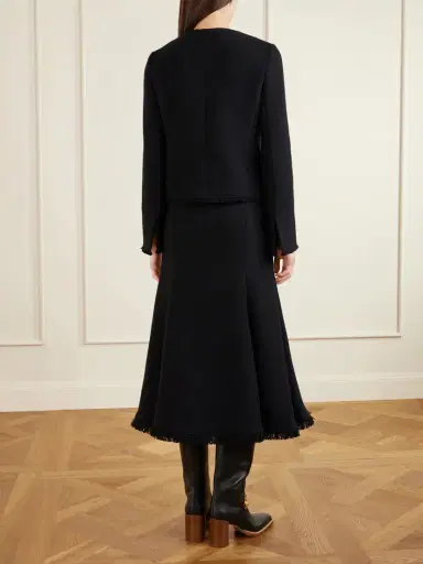 Gabriela Hearst Normand Frayed Wool And Cashmere-blend Jacket | Thumbnail 3 Gabriela Hearst Normand Frayed Wool And Cashmere-blend Jacket | Thumbnail 3