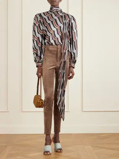 Gucci Horsebit 1955 Leather-trimmed Suede Shoulder Bag | Thumbnail 2 Gucci Horsebit 1955 Leather-trimmed Suede Shoulder Bag | Thumbnail 2