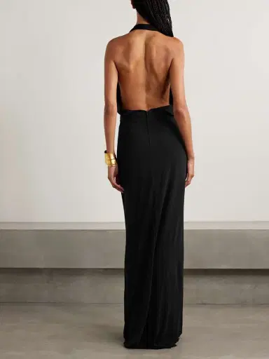 Nili Lotan Lita Convertible Jersey Halterneck Gown | Thumbnail 3 Nili Lotan Lita Convertible Jersey Halterneck Gown | Thumbnail 3