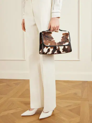 Gabriela Hearst Leonora Medium Cow-print Calf Hair Tote | Thumbnail 3 Gabriela Hearst Leonora Medium Cow-print Calf Hair Tote | Thumbnail 3