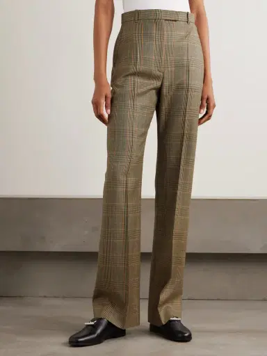 McQueen Prince Of Wales Checked Wool Straight-leg Pants | Thumbnail 3 McQueen Prince Of Wales Checked Wool Straight-leg Pants | Thumbnail 3