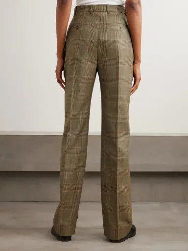 McQueen Prince Of Wales Checked Wool Straight-leg Pants | Thumbnail 4 McQueen Prince Of Wales Checked Wool Straight-leg Pants | Thumbnail 4
